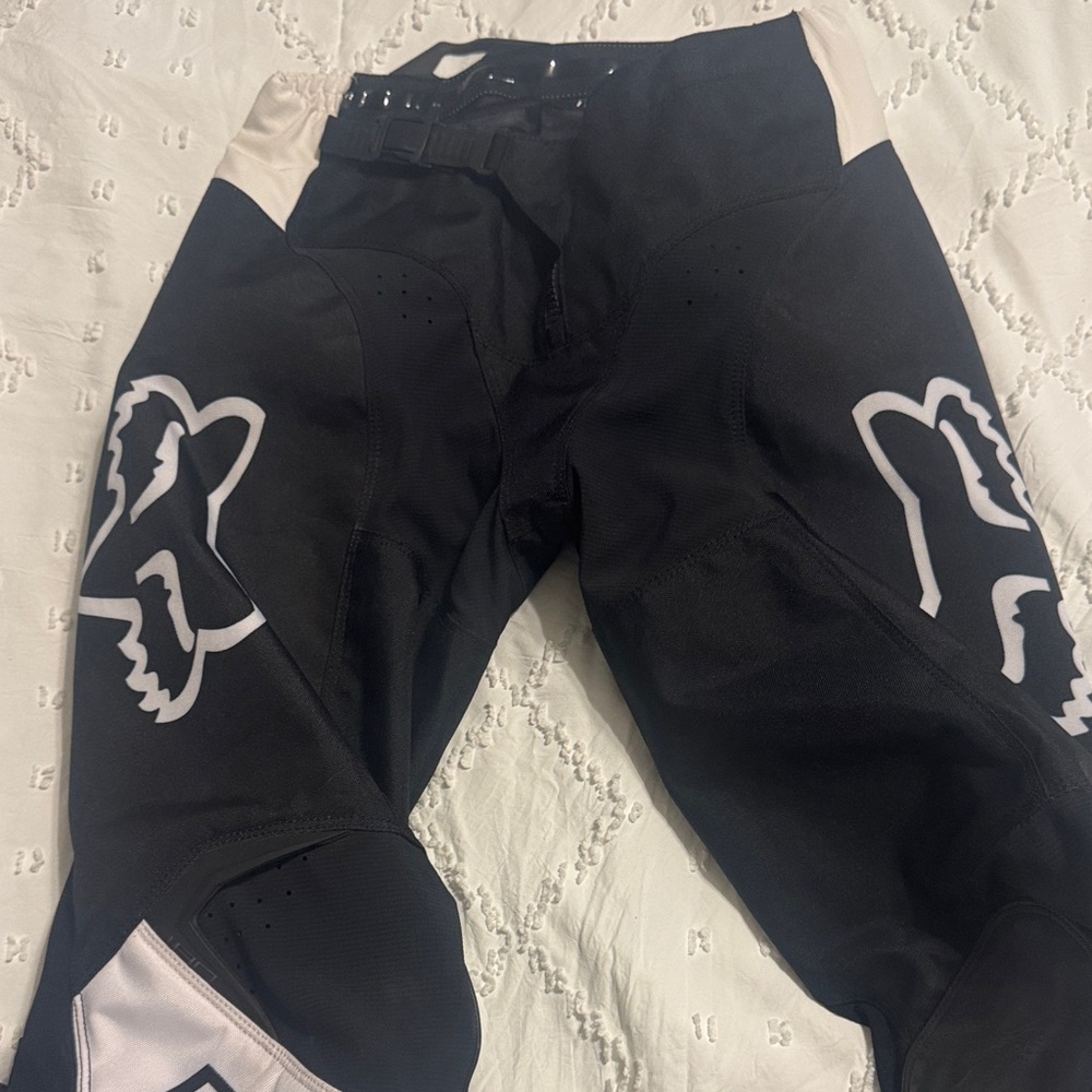 Black and White Fox Racing Pants